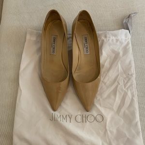 Jimmy Choo 60mm Patent Pointed-Toe Pumps, 38.5